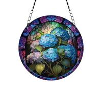 Attrape- floral, décoration de prisme de fenêtre, décoration murale en acrylique brillant, motif floral, réflecteur de lumière pour maison, jardin, cour, pelouse, patio, porche, cour, arche, mur