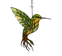Attrape-lumière De Colibri, Affichage Arc-en- Captivant, 20x20x0,2 Cm, Attrape-Soleil D'oiseau Cupidité en Vitrail, Ornement De Fenêtre, Utilisation De Décoration Polyvalente, pour Une Utilisation