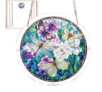 Attrape-lumière de fenêtre - Puzzle esthétique en acrylique de 20,3 cm | Attrape-fleurs arc-en- au coucher du - Pour salon, balcon, jardin, terrasse, ferme, bureau, fête d'anniversaire