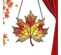 Attrape-lumière de fenêtre - Tenture murale de feuille d'automne, ornements d'art mural décoratif | Attrape-soleil acrylique 2D à l'avant, chambre à coucher, balcon, portes, jardin, décoration de la