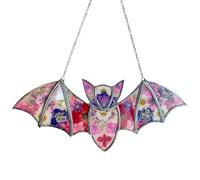 Attrape-lumière de soleil - Chauve-souris plate colorée en acrylique - Attrape-lumière du soleil pour Halloween - Décoration murale d'intérieur ou d'extérieur pour jardin, chambre à coucher