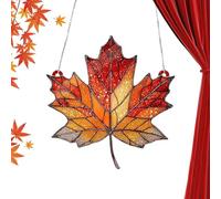 Attrape-lumière - Décoration murale de Thanksgiving | Feuilles d'érable d'automne - Pendentif attrape-soleil décoratif en acrylique 2D, matériau léger incassable avec design réfléchissant vif