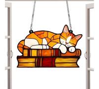 Attrape-lumière en acrylique pour chat - Pendentif petit animal de 20 cm, 110 g mignon à suspendre pour fenêtre, décoration murale | Charmante décoration d'intérieur et d'extérieur pour les amoureux
