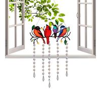Attrape-Lumière Oiseaux pour Fenêtre | Prisme Oiseau Créateur d'arc-en-par Lumière Solaire,Décoration Maison pour Balcon Cuisine Terrasse Jardin Clôture Porte Arbre Véranda Salon