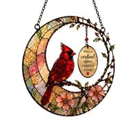 Attrape-lumière pour fenêtre - Décoration arc-en-ciel - Oiseau rouge - Attrape-soleil - Pour jardin, cour, balcon, salon, chambre à coucher à l'intérieur et à l'extérieur - Multiusage extérieur et