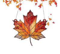 Attrape-Lumière pour Fenêtre - Décoration De Thanksgiving Artisanat Mural Pendentif - Feuilles D'Érable d'automne 2D Acrylique Pendentif Attrape-Soleil - pour Rebord de Fenêtre Balcons Entrées
