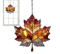 Attrape-lumière pour fenêtre - Pendentif 2D en forme de feuilles d'érable d'automne - Décoration de Thanksgiving, pendentif mural esthétique, pour jardin, balcon, serre, cour et portes