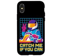 Attrape-moi si tu peux Retro Racer Go Kart Race Coque pour iPhone X/XS