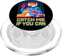 Attrape-moi si tu peux Retro Racer Go Kart Race PopSockets PopGrip pour MagSafe