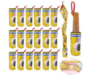 Attrape Mouche Collant,32 Pièces Ruban Mouche,Anti Mouche,Tue Mouche Anti Moucherons Interieur,Moucherons Cuisine