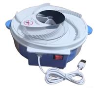 Attrape-Mouche Rechargeable Automatique USB Appât Inclus - Dispositif Anti-Insectes LED 360° Silencieux pour idéal Cuisine Salle à Manger 19cm(2 1)