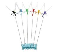 Attrape-Mouches Extérieur - Lot de 6 pièces, contrôle réaliste et réutilisable des Mouches - Anti-Mouches Jardin s Artificielles - pour Balcon intérieur, Jardin, Parterre Fleurs, Oiseaux, guêpes,