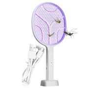 Attrape-mouches rechargeable - Raquette à mouche électrique 2 en 1 qui tue les mouches par USB rechargeable à l'intérieur, tue les mouches, attrape-mouches rechargeable