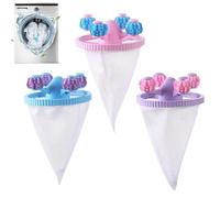 Attrape-peluches - Piège à cheveux réutilisable pour tambour de lavage, boules de séparation de fibres en flottante, dispositif d'élimination des poils de chien et de chat, kit de filtrage de