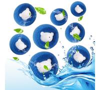 Attrape Poils Machine à Laver, Lot de 8, Bleu | Boule anti Poils, Réutilisable, Filtre à Peluches, Éliminer poils de chat, poils de chien et peluches sur les vêtements