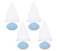 Attrape-poils pour Machine à Laver, Lot de 4, Flotte sur L’eau | PP et Polyester, Usage en Buanderie, Retient Débris et Peluches, Limite L’obstruction du Conduit