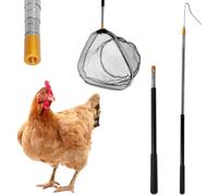 Attrape-poules - Crochet de récupération - Poignée télescopique | Crochets pour saisir les pattes de volaille pour poules, moutons, chèvres, animaux de cour, dindes, canards