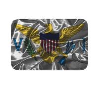 Attrape-Poussière Tapis de propreté Drapeau de Style Soie des îles Vierges américaines Tapis de Porte Tapis pour Animaux 40×60cm pour Salon,Porte,Cuisine