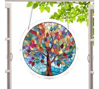 Attrape- prisme en - Panneau en résine acrylique, mosaïque de facture arc-en- , à suspendre, inspiré du puzzle, effet lumineux, décoratif, fenêtre, jardin, balcon, terrasse