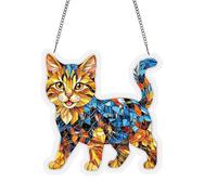 Attrape-Puzzle en Acrylique à Assembler,Décoration Chat À Fabriquer Soi-Même,Attrape-Chat | pour Une Décoration Intérieure De La Maison, du Salon, De La Chambre Et sur Le Balcon en Été