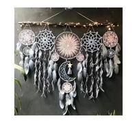 Attrape Reve Carillons éoliens Pendentif Attrape-rêves | Décorations murales suspendues à franges intérieures en plumes, décorations de séjour à domicile(Mixed)
