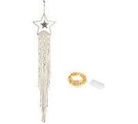 Attrape-Rêve Etoile Macramé Guirlande LED Capteur Dream catcher G