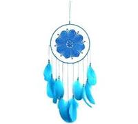 Attrape-Rêve Fleur Bleue et plumes Capteur Dream catcher !