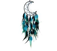 Attrape Reve Lune Attrape de Rêves Capteur de Rêves en Plumes Attrape Rêve Plume Fait à La Main Attrape-rêves Décoration Murale à Suspendre Dream Catcher Décoration pour Chambre à Coucher