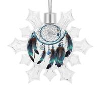 Attrape-rêves 3D de Noël amérindien, décoration à suspendre en plastique incassable pour cheminée, fenêtre, vacances, cadeau de fête d'hiver, décoration d'intérieur