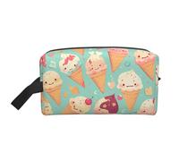 Attrape-rêves 3D Wolf résistant à l'eau, trousse de toilette de voyage, grande capacité, rangement cosmétique portable pour salle de sport/essentiels quotidiens, Cône de glace, Taille unique
