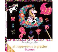 Attrape-rêves à gratter licornes - mini-boîte avec accessoires - Cinzia Sileo - Deux Coqs D'or - Jeux livres objets