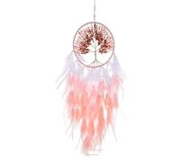Attrape-rêves Arbre de Vie Rose Éclats de Cristal, 1 Pièce