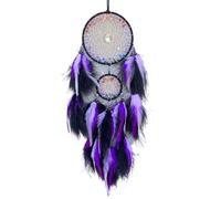 Attrape-Rêves Attrape-rêve Suspendu en Cristal, 2 pièces, Ornements Suspendus for Salon Chambre à Coucher, Plumes tissées la Main, Carillon éolien, décoration de Maison(Purple)