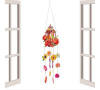 Attrape-rêves avec peinture de pierres précieuses, carillons à vent pour extérieur, peinture 5D, double face, artisanat exquis qui espère, confort, tranquillité,