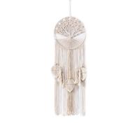 Attrape-rêves bohème à suspendre - Décoration murale - Arbre de vie - Attrape-rêves avec pompon - Coton macramé - Décoration murale pour chambre à coucher, salon, fête de mariage - Décoration