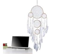 Attrape-rêves bohème avec cinq anneaux, à suspendre au mur, attrape-rêves pour chambre d'enfant, attrape-rêves pour décoration d'intérieur, décoration murale faite à la main pour chambre d'enfant et
