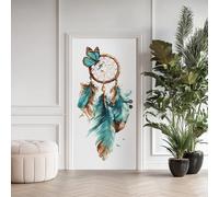 Attrape-Rêves Bohème Stickers Porte Mandala Sticker Mural Auto-adhésif 3D 77x200cm Autocollant Porte Formes Géométriques Poster Papier Peint PVC Imperméable Amovible pour Salon Chambre Bain