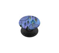 Attrape-rêves Boho Magique Plume Foncée Mignon Witchy Bleu Dreams PopSockets PopGrip Adhésif
