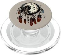 Attrape-rêves, chaman, Femme Puissance, Lune, Plumes, Mandala PopSockets PopGrip pour MagSafe