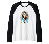 Attrape-rêves Cheval Indien Indien Plumes Tribal Manche Raglan