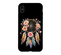 Attrape-rêves coloré avec Roses et Plumes Coque pour iPhone XS Max