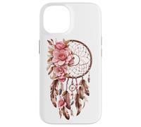 Attrape-rêves coloré dessin avec fleur et plume Coque pour iPhone 14
