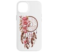 Attrape-rêves coloré dessin avec fleur et plume Coque pour iPhone 14 Plus