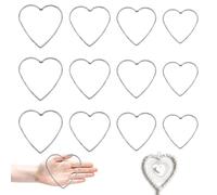 Attrape-rêves créatif en forme de cœur, ensemble de 12 cadres en métal, parfait pour DIY, décorations romantiques et fleuristes, disponibles en 4 tailles