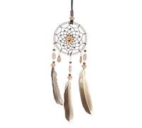 Attrape-rêves créatif fait à la main - Pendentif de voiture en plumes et coquillages - Style indien - Décoration à suspendre pour la maison, la voiture, le bureau