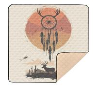 Attrape-rêves de cowboy occidental, mignon, pliable, tapis d'activités pour le sol, non toxique, pour bébés, nourrissons, tout-petits, 127 x 127 cm