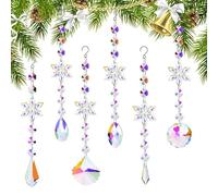 Attrape-rêves de Neige - 6 pièces pour décoration de Noël de Neige - Pendentif en Acrylique, pour Arbre de Noël, fenêtre, Maison, intérieur, Jardin, Voiture, fête