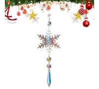 Attrape-rêves de Noël - Boules de flocon de neige Prisme Rainbow Maker - Pendentif de Noël brillant fait à la main pour fenêtre, décoration d'arbre de Noël, rideaux, décoration