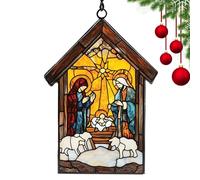 Attrape-rêves de Noël en Acrylique: décoration pour fenêtres éclairées par Le Soleil, Ornement de Silhouette Claire, Accent Portable pour Le Jardin extérieur, Exposition saisonnière Festive