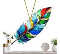 Attrape-rêves d'extérieur, attrape-rêves d'extérieur, décoration d'arbre de plumes d'animaux | pour animaux en acrylique 2D avec plumes pour décoration de Noël pour la maison, jardin à fin